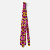 Floral Tropical Fruit Patterned Stropdas (Voorkant)