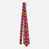 Floral Tropical Fruit Patterned Stropdas (Achterkant)