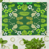 Floral Tropical Fruit Patterned Theedoek (Gevouwen)