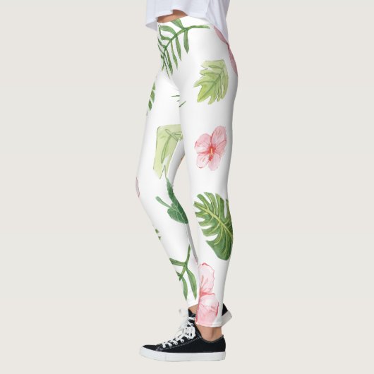 Floral Tropical Hibiscus Leggings (Links)