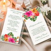 Floral Tropical Hibiscus reisroute invoegen Visitekaartje