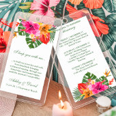 Floral Tropical Hibiscus reisroute invoegen Visitekaartje