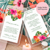 Floral Tropical Hibiscus reisroute invoegen Visitekaartje