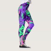 Floral Tropical Neon Colors Bright Leggings (Rechts)