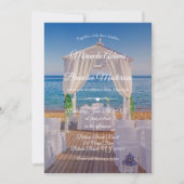 Floral Tropical Ocean Beach Summer Weduwen Kaart (Voorkant)
