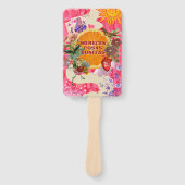 Floral Tropical Orange Slice Hand Fan Set Handwaaier (Voorkant)