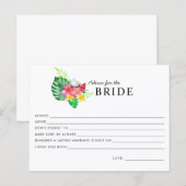 Floral Tropical Paradise Advice for the Bride Card Briefkaart (Voorkant / Achterkant)