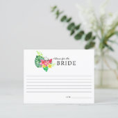 Floral Tropical Paradise Advice for the Bride Card Briefkaart (Staand voorkant)