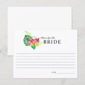 Floral Tropical Paradise Advice for the Bride Card Briefkaart (Voorkant / Achterkant)