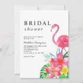 Floral Tropical Paradise Flamingo Vrijgezellenfees Kaart (Voorkant)