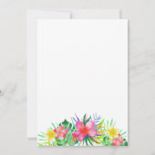 Floral Tropical Paradise Flamingo Vrijgezellenfees Kaart (Achterkant)