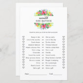 Floral Tropical Paradise Would She Rather Game (Voorkant / Achterkant)