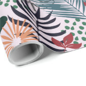 Floral Tropical Pattern Wrapping Papper Cadeaupapier (Rol Hoek)