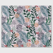 Floral Tropical Pattern Wrapping Papper Cadeaupapier (Vlak)