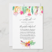 Floral Tropical Summer Online Virtual Wedding Kaart (Voorkant)