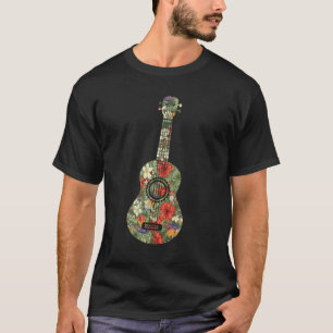 Floral Tropical Ukulele Player Hawaiian Musicus T-shirt