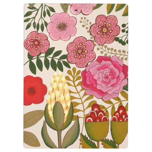 Floral Tropics Art Painting gepersonaliseerd klemb Klembord (Achterkant)