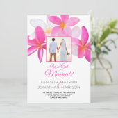 Floral Tropics net getrouwd koninklijke ontvangst Kaart (Staand voorkant)