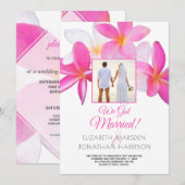 Floral Tropics net getrouwd koninklijke ontvangst Kaart (Voorkant / Achterkant)