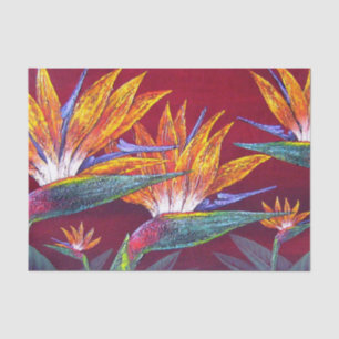 Floral Tropisch Paradise Red Hawaiian-ontkoppeling Tissuepapier