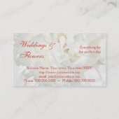 Floral trouwkaart visitekaartje (Achterkant)