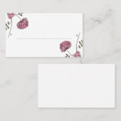 Floral trouwtafel-plaatskaarten plaatskaartje (Voorkant / Achterkant)