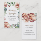 Floral Tuin Botanische Bloem Succulent Ivory Visitekaartje (Voorkant / Achterkant)