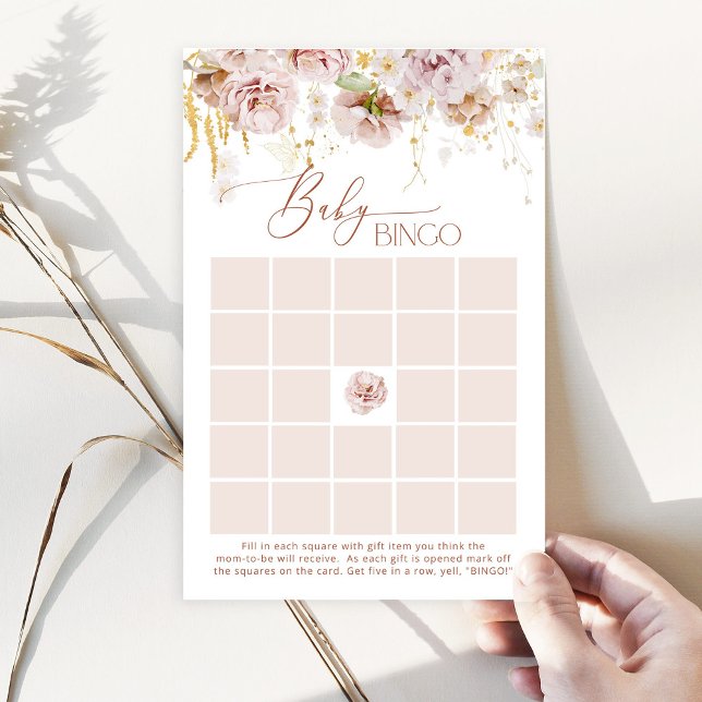 Floral tuinboho baby shower bingo (Creator heeft geüpload)