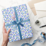 Floral tuinbouwpapier voor blauwe Waterverf Cadeaupapier<br><div class="desc">Een mooi waterverf bloempatroon creëer dit elegante bloemkool pakpapier.</div>