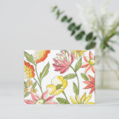 Floral tuinontwerp met witte achtergrond briefkaart (Staand voorkant)