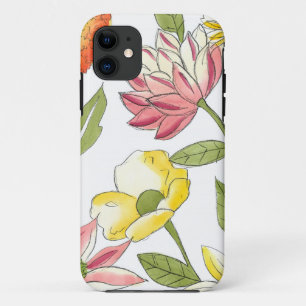 Floral tuinontwerp met witte achtergrond iPhone 11 hoesje