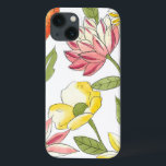 Floral tuinontwerp met witte achtergrond iPhone 13 hoesje<br><div class="desc">Dit ontwerp van de bloementjestuin is opvallend heldere kleuren tegen een bleke witte achtergrond,  waardoor de bloemen nog meer opvallen. Een geweldig schilderij dat kleur en schoonheid naar elke kamer kan brengen. Koop het voor jezelf,  of geef het aan een geliefde als cadeau!</div>