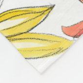 Floral tuinontwerp met witte achtergrond fleece deken (Hoek)
