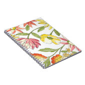 Floral tuinontwerp met witte achtergrond notitieboek (Rechterzijde)