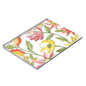 Floral tuinontwerp met witte achtergrond notitieboek (Linkerzijde)