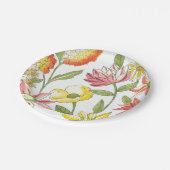Floral tuinontwerp met witte achtergrond papieren bordje (Gekanteld)