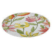 Floral tuinontwerp met witte achtergrond snijplank (Hoek)