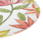 Floral tuinontwerp met witte achtergrond snijplank (Hoek)