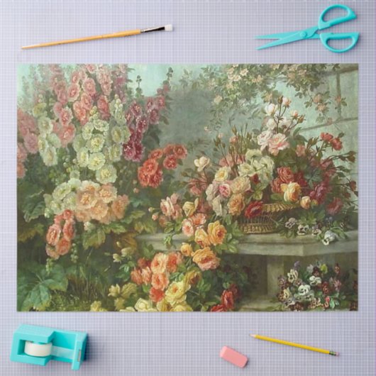 Floral tuinpapier tissuepapier (Craft)