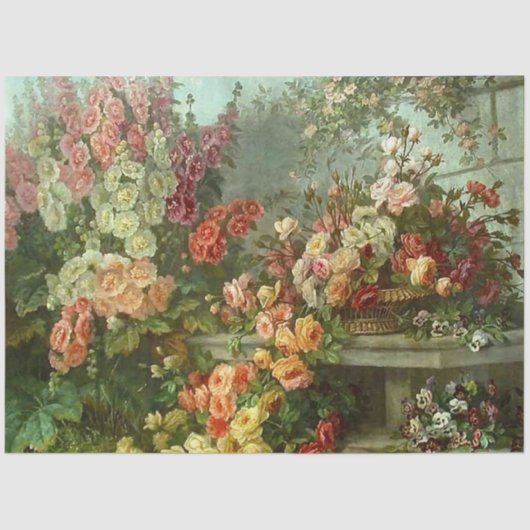 Floral tuinpapier tissuepapier (Voorkant)