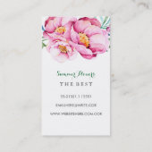 Floral tuintuinbodemmonster Succulenten geverfd Visitekaartje (Achterkant)