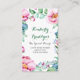 Floral tuintuinbodemmonster Succulenten geverfd Visitekaartje