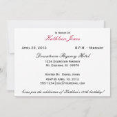 Floral Tulip 80th Birthday Party Invitation Kaart (Achterkant)
