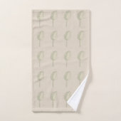 Floral Tulip Flower Pattern Grey Cute Cool Bad Handdoek (Handdoek)