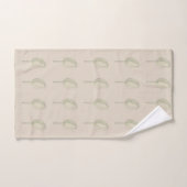 Floral Tulip Flower Pattern Grey Cute Cool Bad Handdoek (Handdoek)