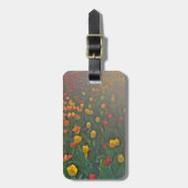 Floral Tulip Luggage Tag Bagagelabel (Voorkant verticaal)