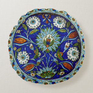Floral Tulip Motief Iznik Turks Patroon Rond Kussen