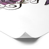 Floral Tulip omlijst Moederdag gedicht afdrukken Poster (Hoek)