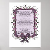 Floral Tulip omlijst Moederdag gedicht afdrukken Poster (Voorkant)