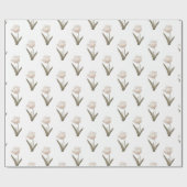Floral Tulps Hand Drawn Baby shower Cadeaupapier (Vlak)